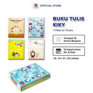 Buku Tulis 38 lembar / Buku Tulis Kiky Isi 38 Lembar / 1 pack Isi 10 Buku / PB EDUKASI ANAK - PBNB