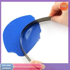 Graceful 2pcs 4"/8" Stainless Steel Cutters Blades Polymer Pottery Clay Cutting Tools Set
