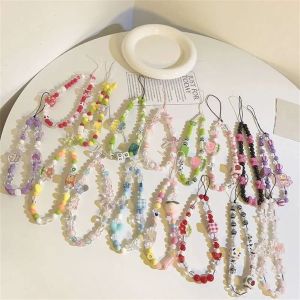 DFVDS Crystal Bracelet Beaded Phone Strap Hanging Cord Sweet Girls Mobile Phone Lanyard Phone Accessories Cute Cellphone Chain Telephone Jewelry