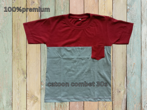 kaos distro polos kombinasi warna marun Sage usia 2-7 THN.pakaian anak laki - laki . perempuan distro. atasan anak distro