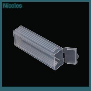 [Nicoles] พลาสติกกล้องจุลทรรศน์สไลด์ผู้ถือกล่องเก็บของ microslide PP ถือกล่องบรรจุ5ตู้