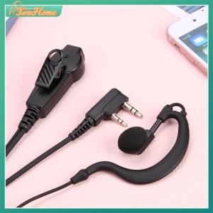 【Fast Delivery】 2 Pin Walkie Talkie Headset Earphones K-Plug PU Wired Earpiece Headset Dual PTT G Type with Microphone for Kenwood Baofeng 888S TYT 【Arrive 1-3 Days】
