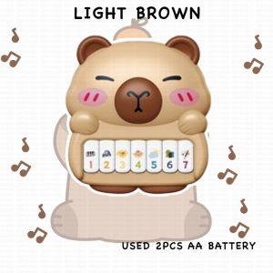Capybara Baby Piano Toy Early Education Music Toy Keyboard with Light & Sound Kids Infant Learning Musical Instrument