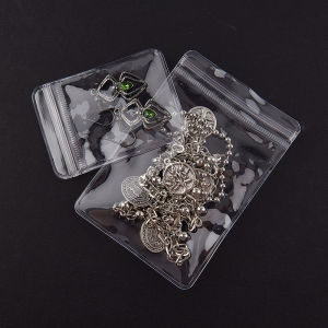 Minwen 20pcs 26 dây PVC trong suốt túi lưu trữ quà tặng trang sức đóng gói túi