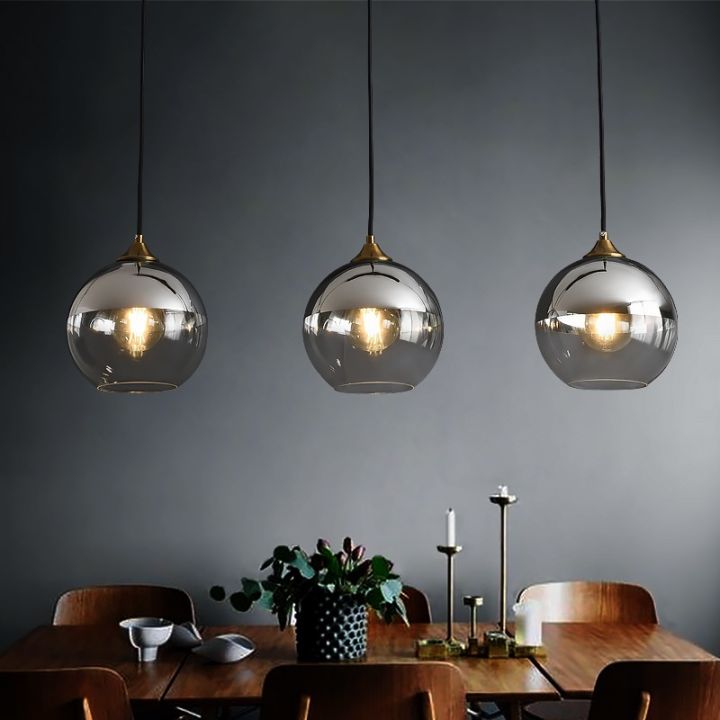 Nordic Glass Pendant Light Modern Dining Light Kitchen Chandelier ...