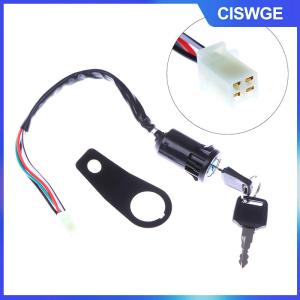 CISWGE 1 bộ phụ kiện tự làm phổ quát xe máy bắt đầu khóa công tắc đánh lửa với giá đỡ cho hầu hết 50cc 70cc 90CC 110cc 150cc