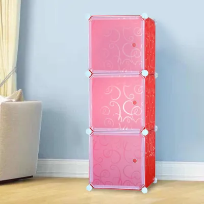 3Cube Wardrobe Bedroom Cabinet Furniture and Living Room Organizer Kids Clothing Disney Storage