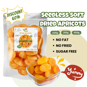 3F Food Seedless Soft Dried Apricots Sweet Sour for health yellow dried apricots 100g/250g/500g HOT