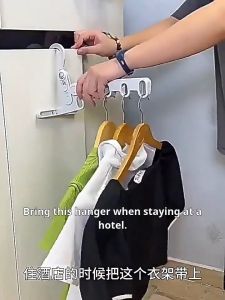 【SG Stock】5-Hole Foldable Hanger Multi-Layer Clothes Hanger for Wardrobe & Indoor Drying