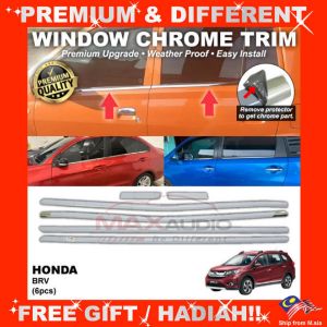 Window Chrome Trim HONDA BRV (6pcs) Car Door Seal Moulding Line Lining Sticker Strip