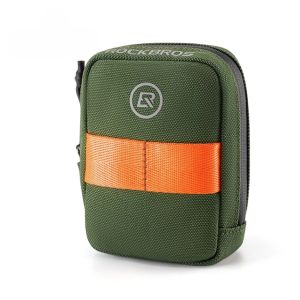 (WATER RESISTANT) WJS RockBros Bike Saddle Bag Under Seat Bicycle Storage Pouch 0.35L Compact Storage Water Resistant Lightweight Cycling Seat MTB Tailbag Beg Basikal Bawah Tempat Duduk Beg Simpanan CO2 Inflator Multi Tool Earbuds Velcro Mount