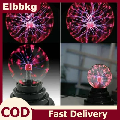 Elbbkg Glass Magic Plasma Ball Light Large Table Lights Sphere Night Lamp Touch US