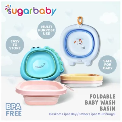 Sugar Baby Baskom Lipat Praktis Foldable Baby Wash Basin Ember Lipat Multifungsi
