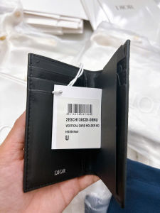 Ví Đựng Thẻ Dior Kèm Túi Vải Dây Rút 11 x 7.5 cm