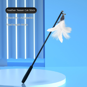 Cat Relief Cat Toys Long Rod Bite Resistant Replacement Heads Teaser Toy Set Feather Cat Supplies