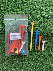 Tee golf (tee phát bóng gôn) Tee nhựa màu dạng loa - gói 15 cây dài/ngắn