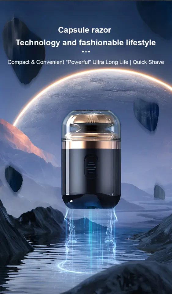 Tondeuse électrique Rechargeable 2 En 1 - Pour Barbe Et Poils De Nez, Mini Format Capsule, Neuf
