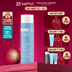 Dung dịch tẩy da chết và se khít lỗ chân lông Paula’s Choice Resist Daily Pore refining Treatment 2% BHA 7820