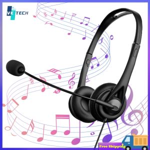 [ VKTECH ] Over-Ear Headphones with Microphone and Noise Cancellation for Streaming Gaming and Virtual Meetings in Modern Style
