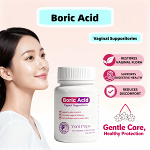 Boricap Boric Acid Vaginal Suppositories 30 Pcs For Bv Yeast Infection And Vaginal Odor