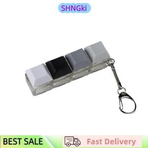 SHNGki 4-Keys Mechanical Keyboard Key Toy Keychain Party Stress Relief DIY Fidget Button Keycap Fidget Keyboard Toys Finger Keyboard