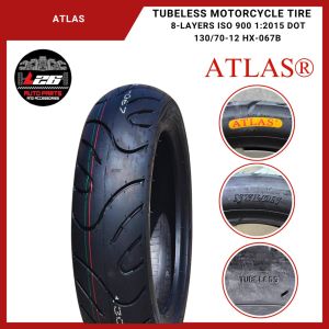 ATLAS TUBELESS PREMIUM TUBELESS MOTORCYCLE TIRES NYLONE 120/70-12 90/90-12 130/70-12