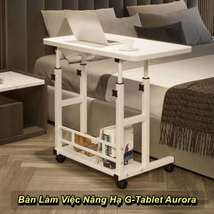 Bàn Làm Việc G-Tablet Aurora Có Thể Nâng Hạ Chiều Cao  Bánh Xe Xoay 360 Độ Có Khóa Chốt - EuroHome