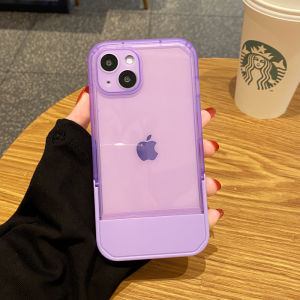 Crashstar Mềm trong suốt rõ ràng chống sốc vỏ điện thoại với chân đế Iphone gấp 16 15 14 13 12 11 Pro Max XS XR x 8 + 7 cộng với Matte Side Ốp điện thoại vỏ bìa đơn giản với ống kính bọc hoàn toàn bảo vệ máy ảnh