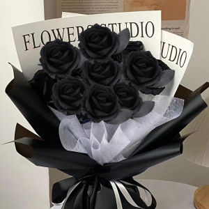 1/10PCS Artificial Roses Flowers Silk Long Stemmed Rose Bouquets Black Blue Fake Flower DIY Wedding Home Party Decor Bouquets
