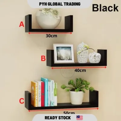 Floating Rack Wall Shelf Display Shelf Wall Organiser U Shape Shelf