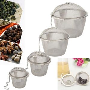 Stainless Steel Tea Infuser Sphere Locking Spice Tea Ball Strainer Mesh Filter Strainers Kitchen Accessories