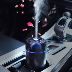Car Diffuser Humidifier USB Aromatherapy Essential Oil Air Freshener USB Cool MistPortable Diffuser for Car Home Office Bedroom (Black)
