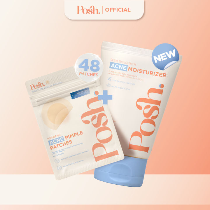 [BUNDLE] NIGHTTIME Pimple Patches + Posh Skin Acne Moisturizer 100ml ...