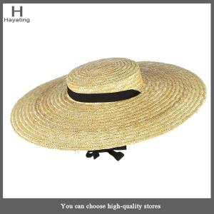 Hayating Wide Brim Straw Hat For Women Long Ribbon Ladies Beach Hat Summer Sun Visor Cap