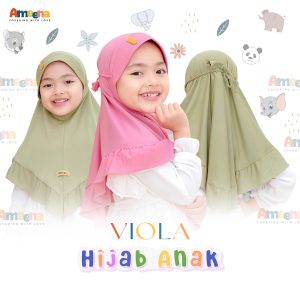 Jilbab / Hijab Anak Viola Usia 3-7 Tahun - Hijab Baby - Kerudung Anak Instan Premium