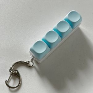 RANG Keys Button Fidget Keychain Keycap DIY Keyboard Finger Keyboard Cap Relaxing 4/9Keys Clicker Toy Adult