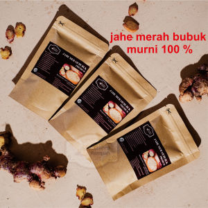 jahe merah bubuk dalam kemasan 100 persen murni  azzahra rempah