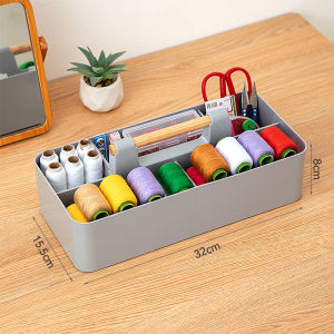 O-KAY Creative Multi-compartment Storage Box Desktop Remote Control Data Cable Storage Box Stackable Portable Sundries Storage Basket