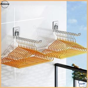 Follow Get More【Metonna】 Versatile Wall-mounted Hanger Storage Space-saving Foldable Clothes Hanger Rack Windproof Anti-slip Organizer