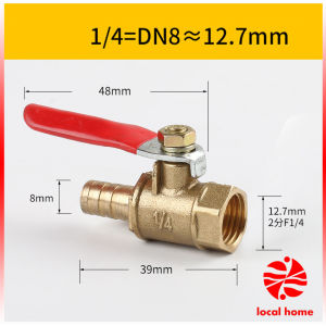 Thaihome วาล์วเปิด ปิด ท่ออุปกรณ์บอลวาล์วทองเหลือง มินิบอลวาวล์ 1/4นิ้ว 8 มม.  pneumatic ball valve