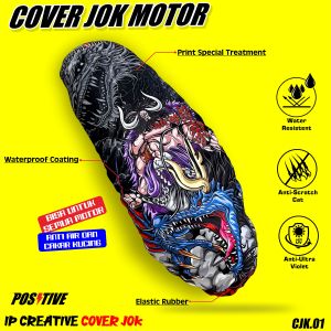 Sarung Cover Jok Motor Motif Kaido Full Printing WATER PROOF Vario Scoopy Beat Mio Soul GT Xeon