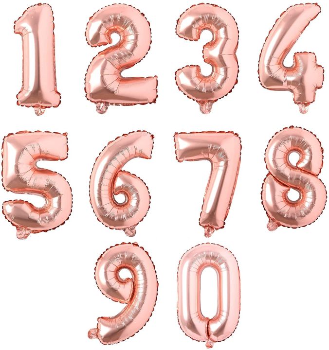 Letter Balloons Letter Foil Balloon 32" Inch Rose Gold Letter Number ...