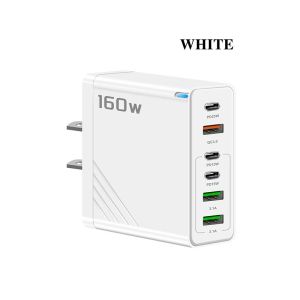 Quick Charging Multi-Port Charger 160W 160W 6 Ports High Speed Charge Phone Charger for IPhone 17 Xiaomi Huawei Samsung Fast Charging Mobile Phone Wall Power Adapter
