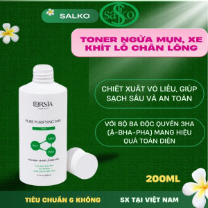 Toner ngừa mụn se khít lỗ chân lông kiềm dầu L’orsia 3HA cho da dầu mụn dày sừng. 200ML