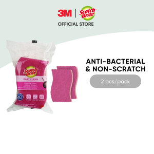 3M™ Scotch-Brite® Easy Clean Scrub Sponge Non-scratch Anti-Bacterial 2 pcs/pack For stove tops & stainless steels
