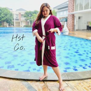 Handuk Kimono Dewasa JUMBO Polos / 65-77kg / Baju Handuk Dewasa Jumbo / Jubah Mandi Jumbo / Kimono Handuk Dewasa Jumbo / Millionshop