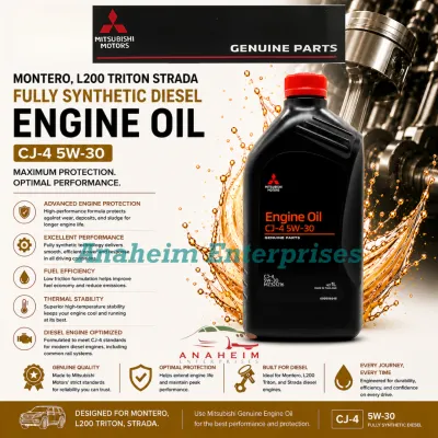 Mitsubishi Montero L200 Triton Strada Fully Synthetic Diesel Engine Oil CJ-4 5W-30 1L