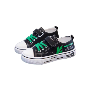 【พร้อมส่งจากกรุงเทพ】🚀รองเท้าผ้าใบเด็กผู้ชาย สีส้ม-เขียว แนบแม็กซ์(魔术贴) พื้นนุ่ม ใส่สบาย อายุ 4-13 ปี