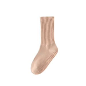 SERENITY Ribbed Non-Slip Yoga Socks in Pink with Grip Pattern for Stability on Mats