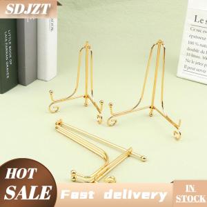 SDJZT Vàng sắt hiển thị đứng Craft Bracket cuốn sách chủ ảnh bệ Bát món ăn khung hình ảnh tấm Giá vẽ lưu trữ trang trí